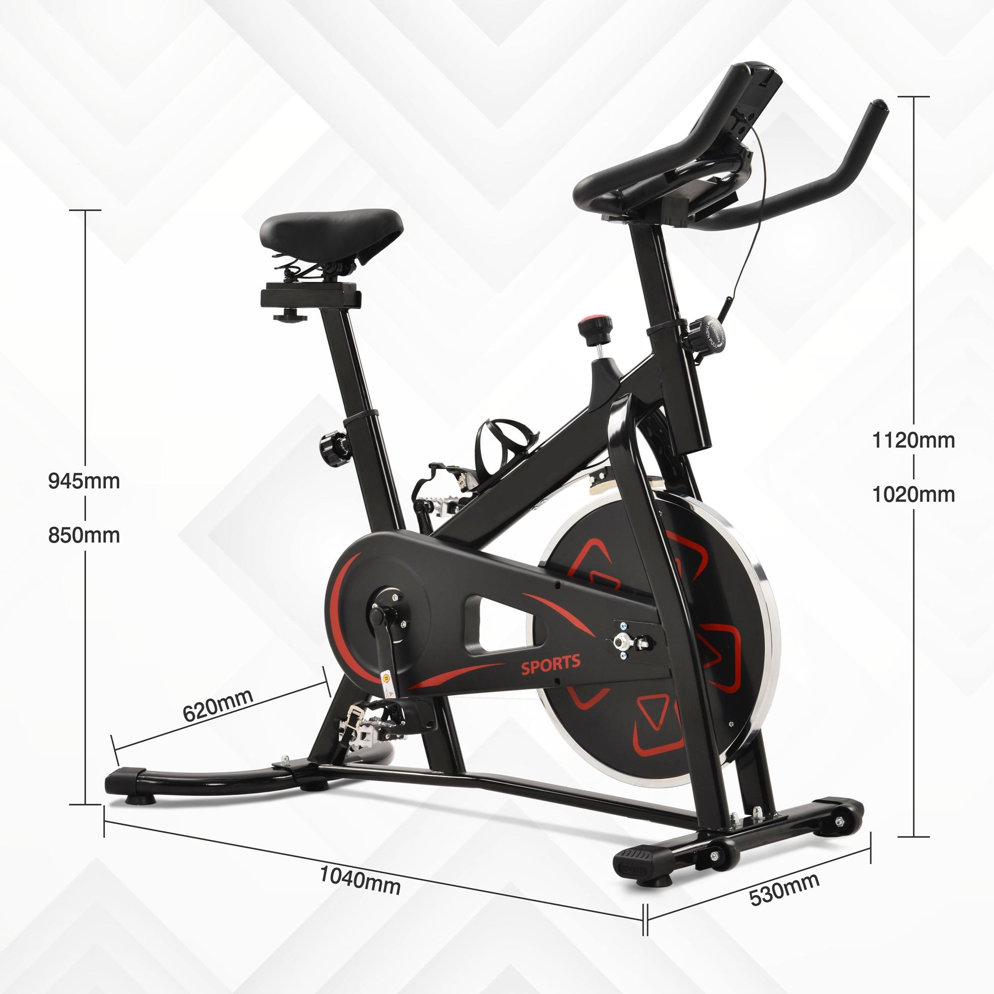 MERAX MR-FTBK-Model S6 Heimtrainer, Schwarz