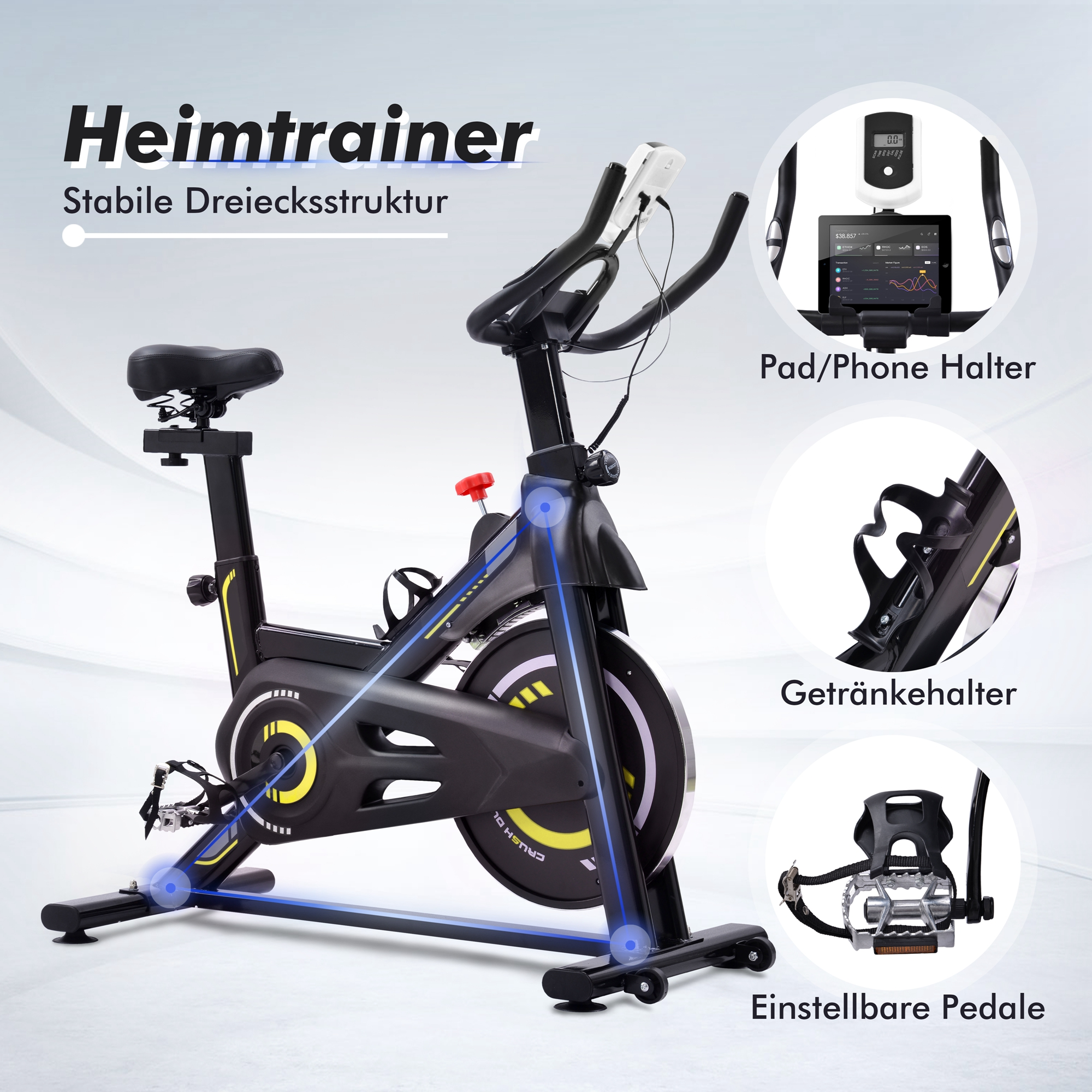 MERAX MR-FTBK-Model S1 Heimtrainer, Schwarz