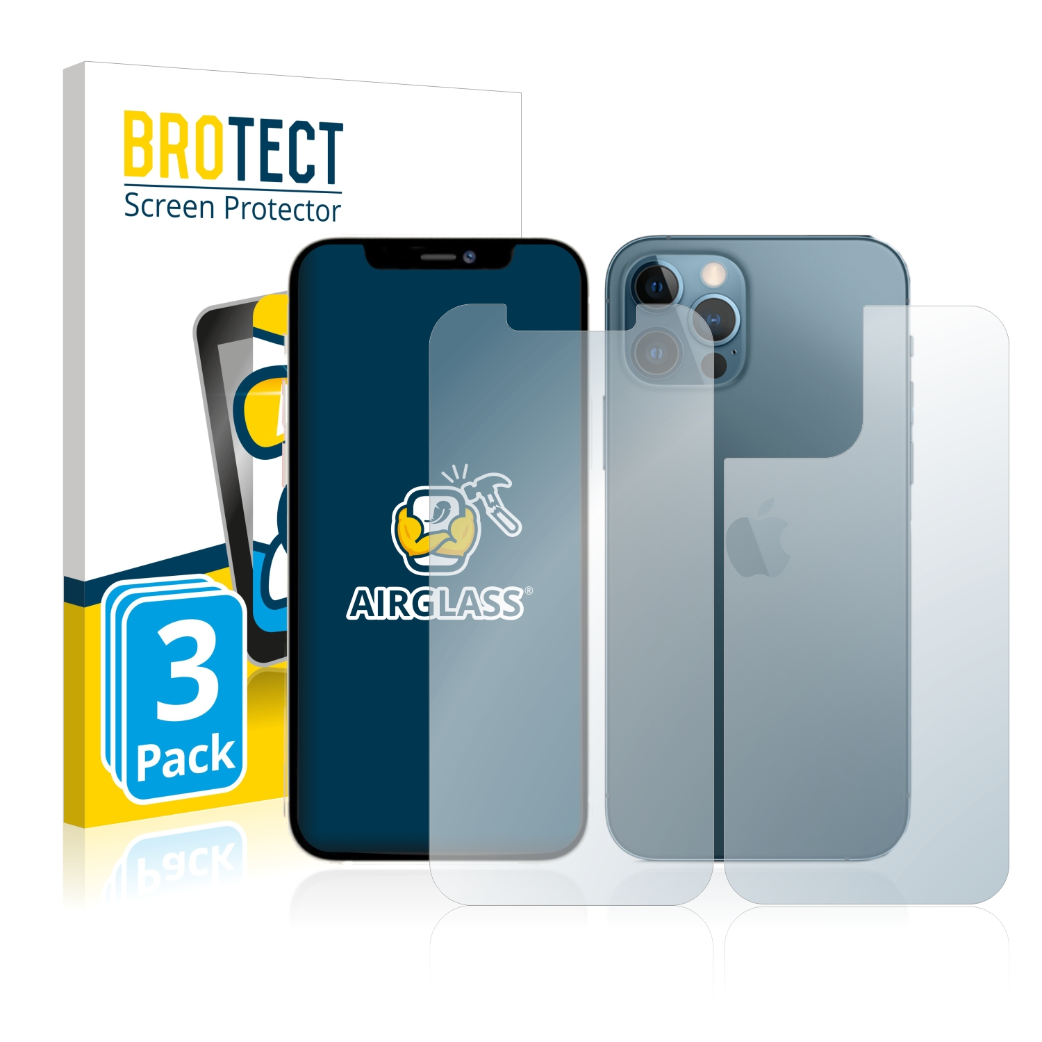 Airglass Schutzfolie(für Pro 3x klare Max) iPhone BROTECT Apple 12