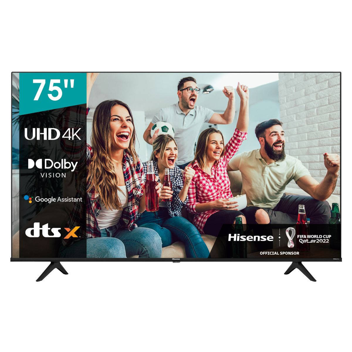 TV LED 75" - 75A6G HISENSE, UHD 4K, Negro