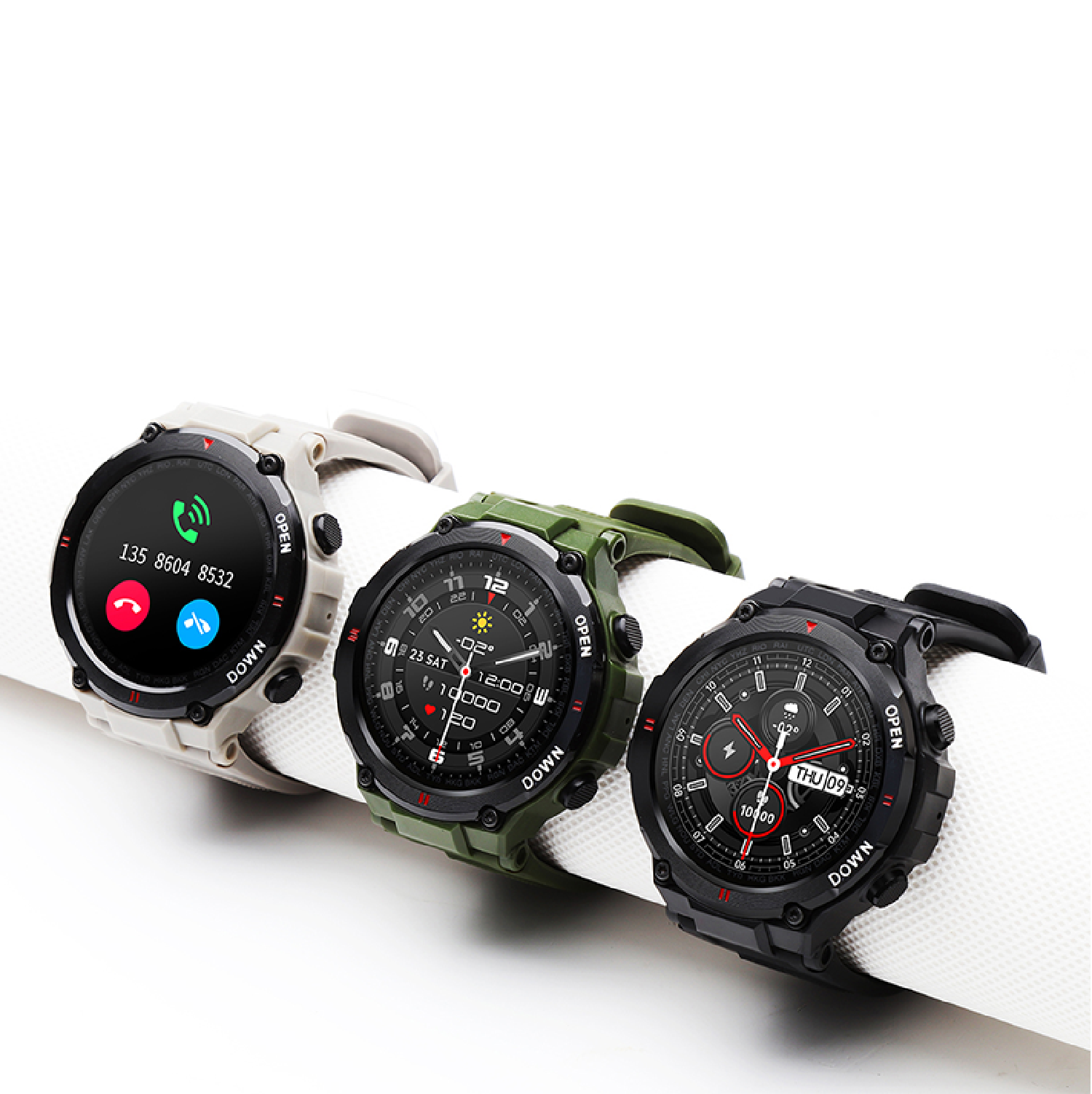 KAREN M K22 Schwarz Silikon, Schwarz Smartwatch