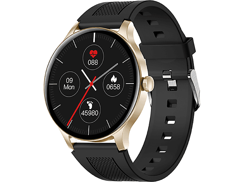 KAREN M NY 20 Smartwatch Silikon, Schwarz