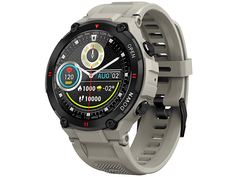 KAREN M K22 Grau Smartwatch Silikon, Grau