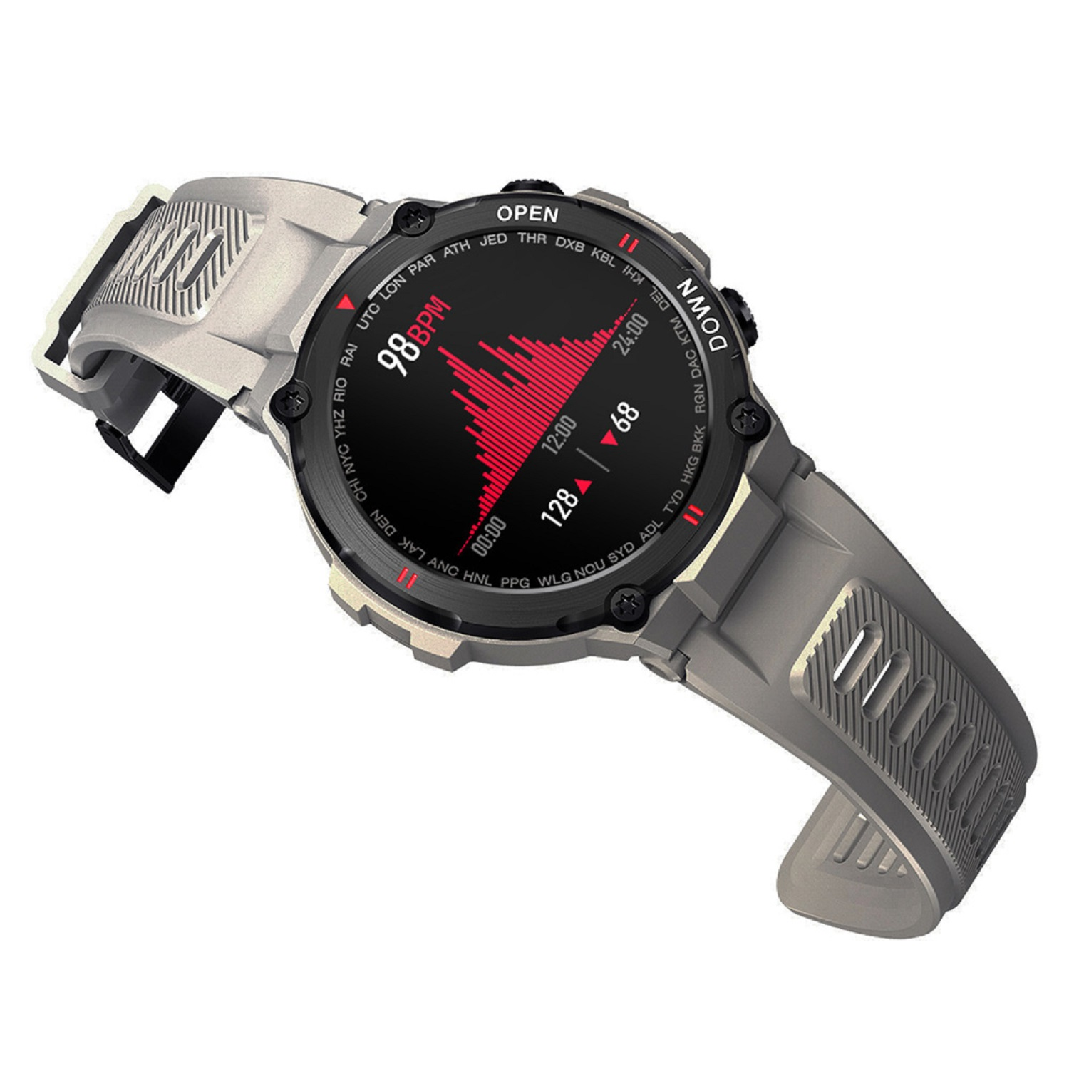 Grau K22 KAREN M Smartwatch Grau Silikon,