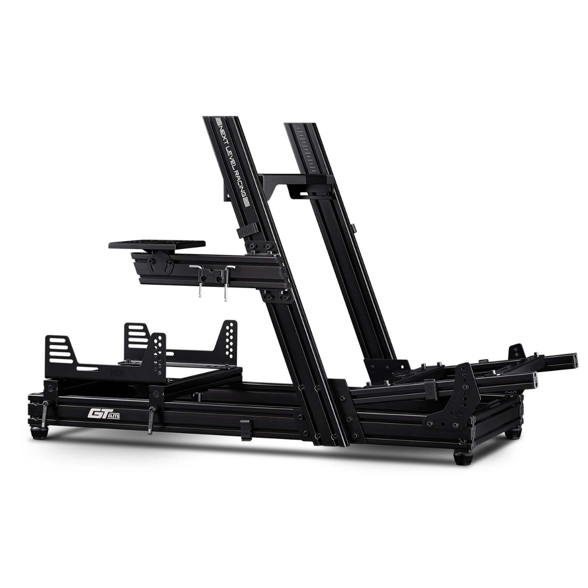 Silla gaming - NEXT LEVEL RACING GTElite Aluminium Simulator Cockpit - Wheel Plate Edition, hasta 150 kg, Negro