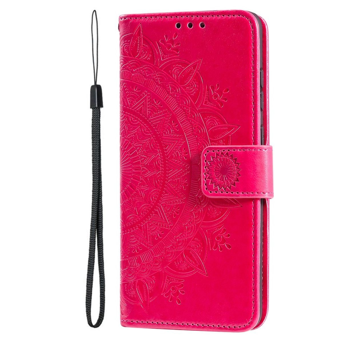 Pro Bookcover, COVERKINGZ Klapphülle OnePlus, 10 5G, Mandala Muster, mit Pink