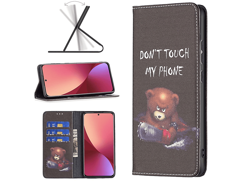 12X, Schwarz my Xiaomi, touch Bookcover, 12 COVERKINGZ / Phone\