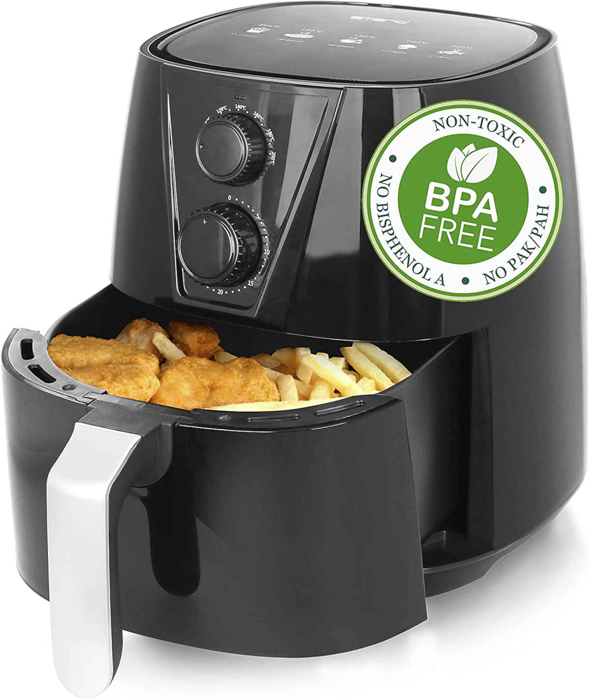 Heißluftfritteuse 1450 ‎AF-126667 Watt Schwarz EMERIO