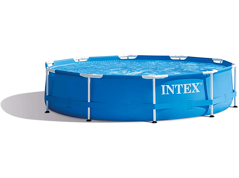 INTEX MetallFrame Pool 28202GN mit Solarabdeckplane Swimmingpool, blau | Aufstellpools