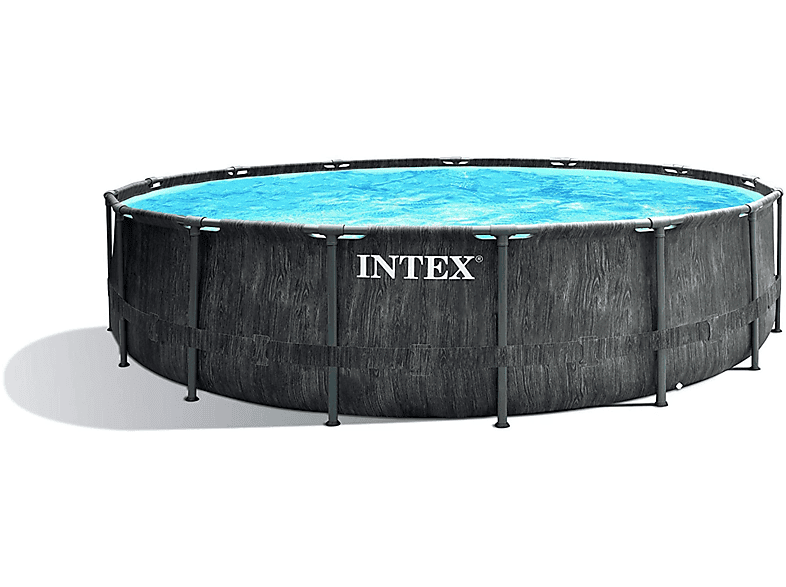 INTEX Greywood Frame Swimmingpool, braun Prism Pool