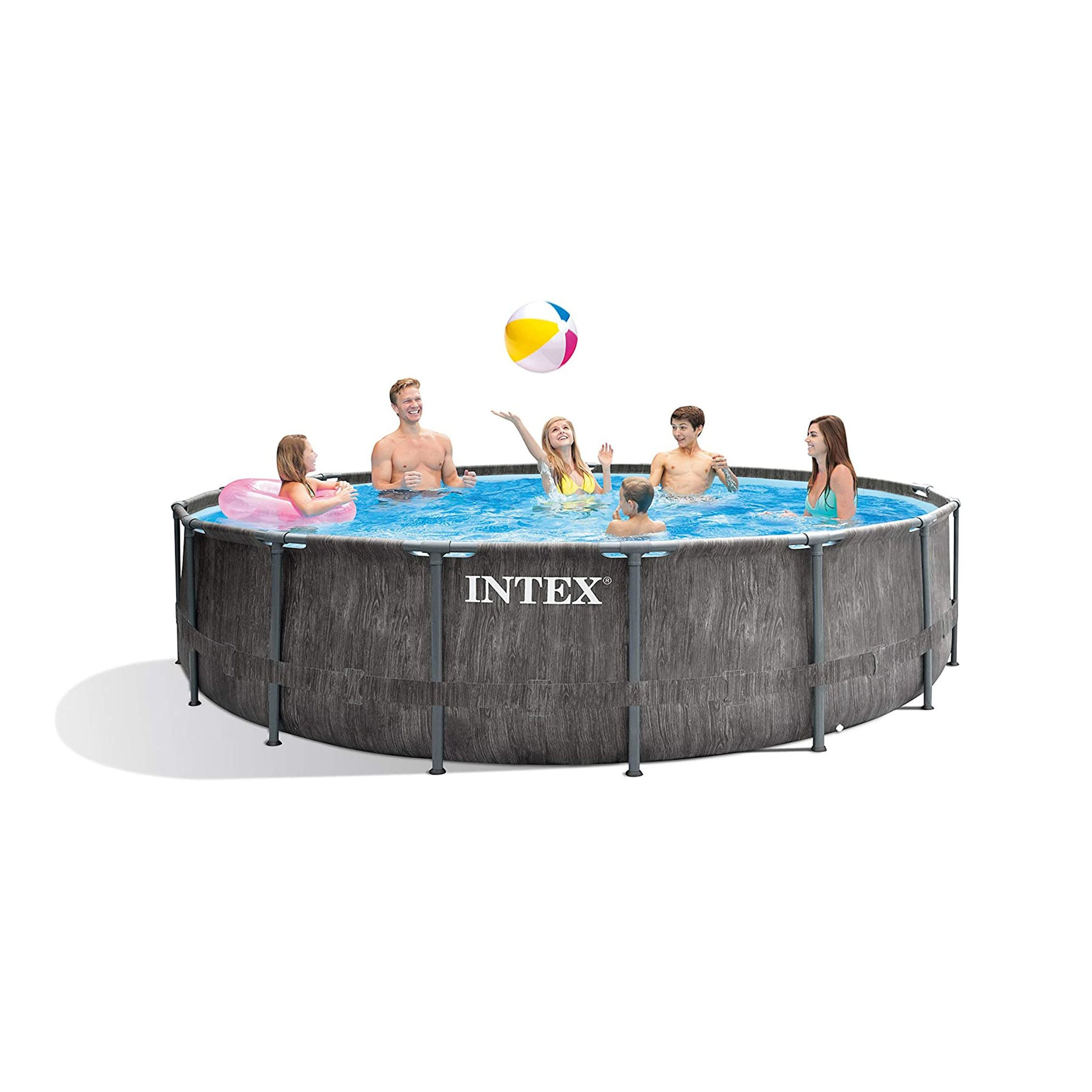 Swimmingpool, Pool braun Greywood INTEX Prism Frame