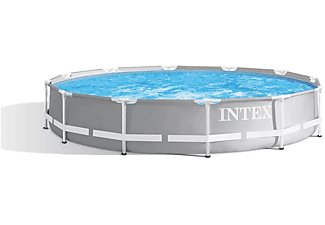 INTEX Prism Frame Pool inkl. GS-Filterpumpe + aufblasbare Schwimmtiere Swimmingpool, mehrfarbig