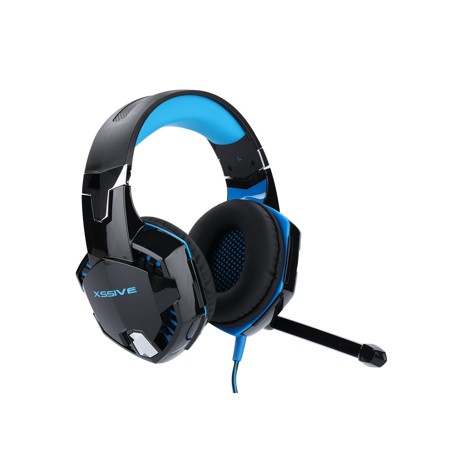 Over-ear Headset Gaming Schwarz/Blau COFI GH1,
