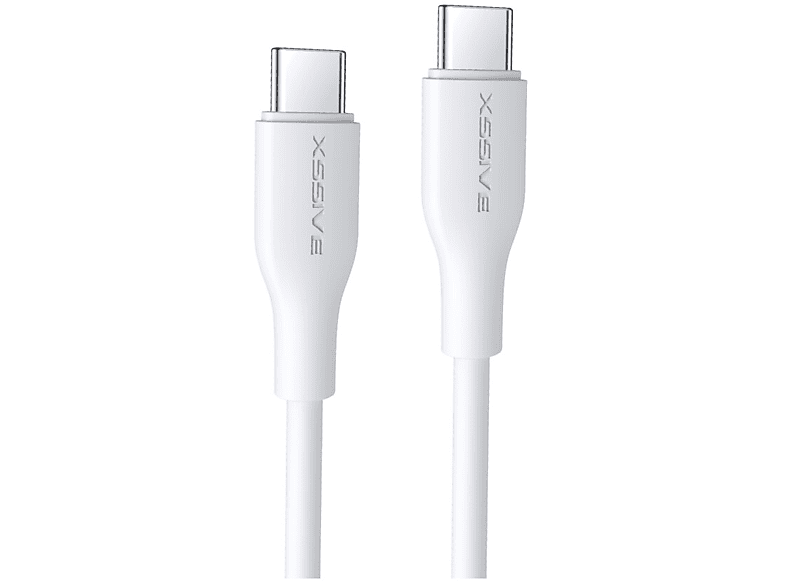 COFI 65W 1 Meter USB-C zu USB-C, Ladekabel, Weiß