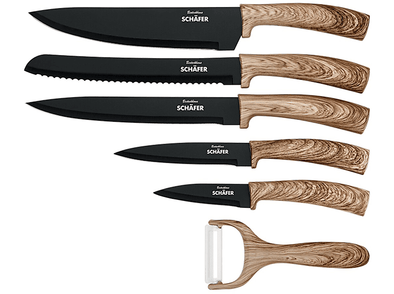 Schafer Kitchenhouse Knife Set 6 Pieces Copper