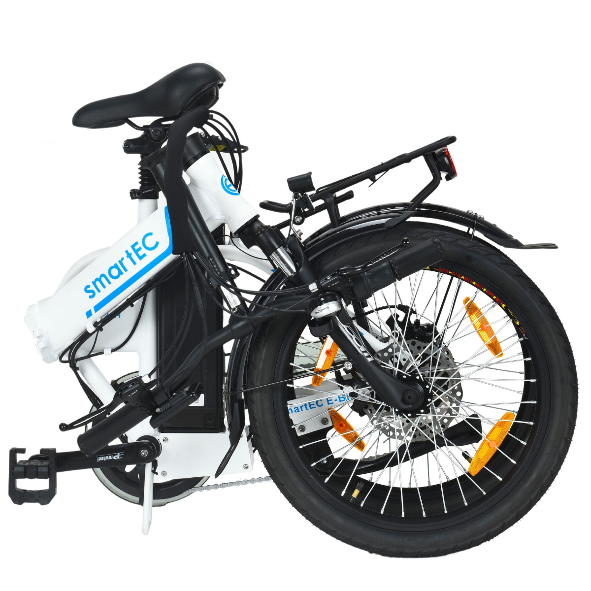 SMARTEC Camp-20H Falt Pedelec/E-Bike Kompakt-/Faltrad Unisex-Rad, 20 cm, Rahmenhöhe: 562 (Laufradgröße: Zoll, 42 weiß) Wh