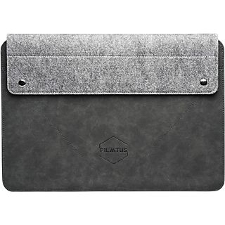 Funda para portátil - PILATUS BRAND Pilatus Brand Classic, 15 ", Piel sintética, Gris