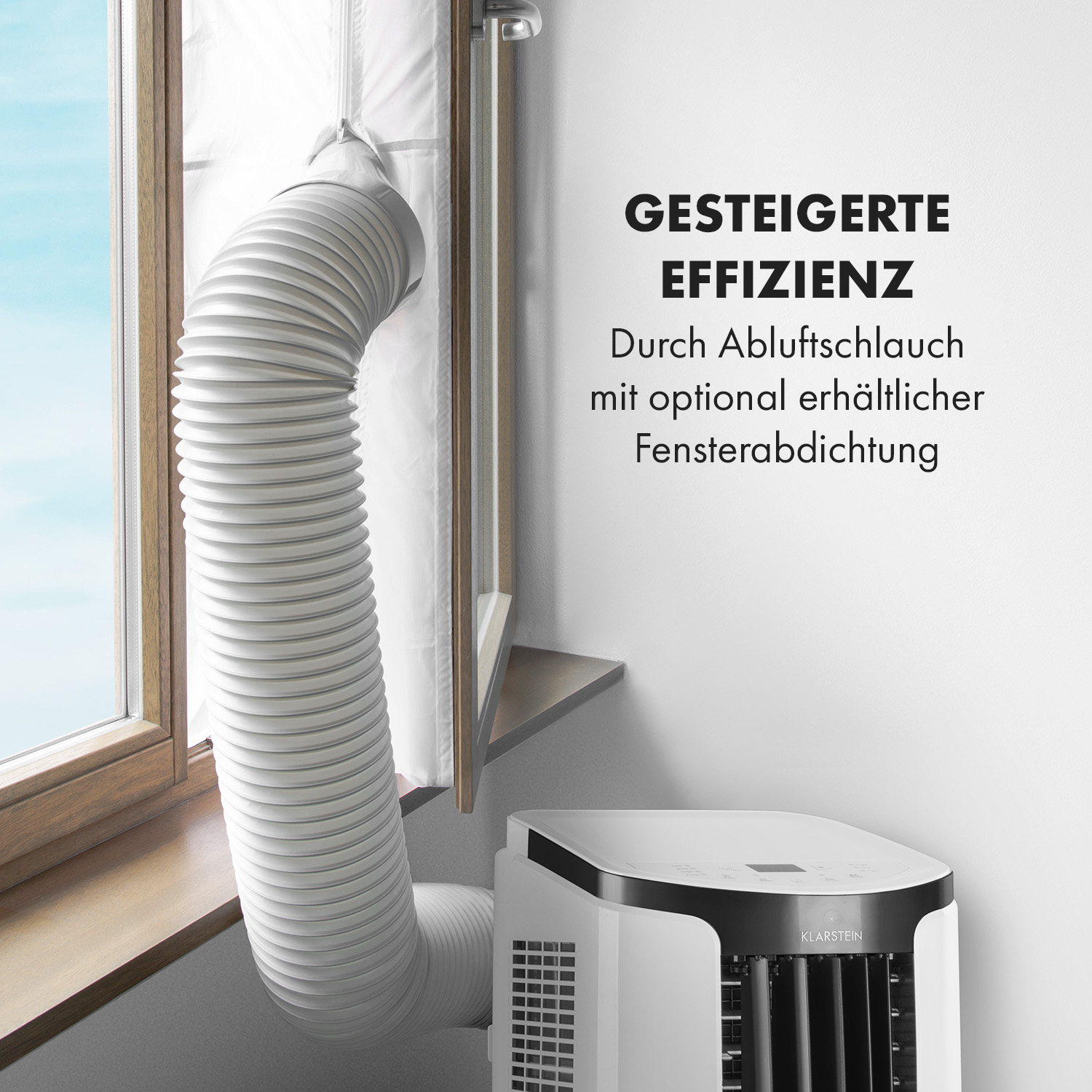KLARSTEIN New Breeze ECO Klimagerät EEK: A+) Raumgröße: 49 m², (Max. / Schwarz Weiß