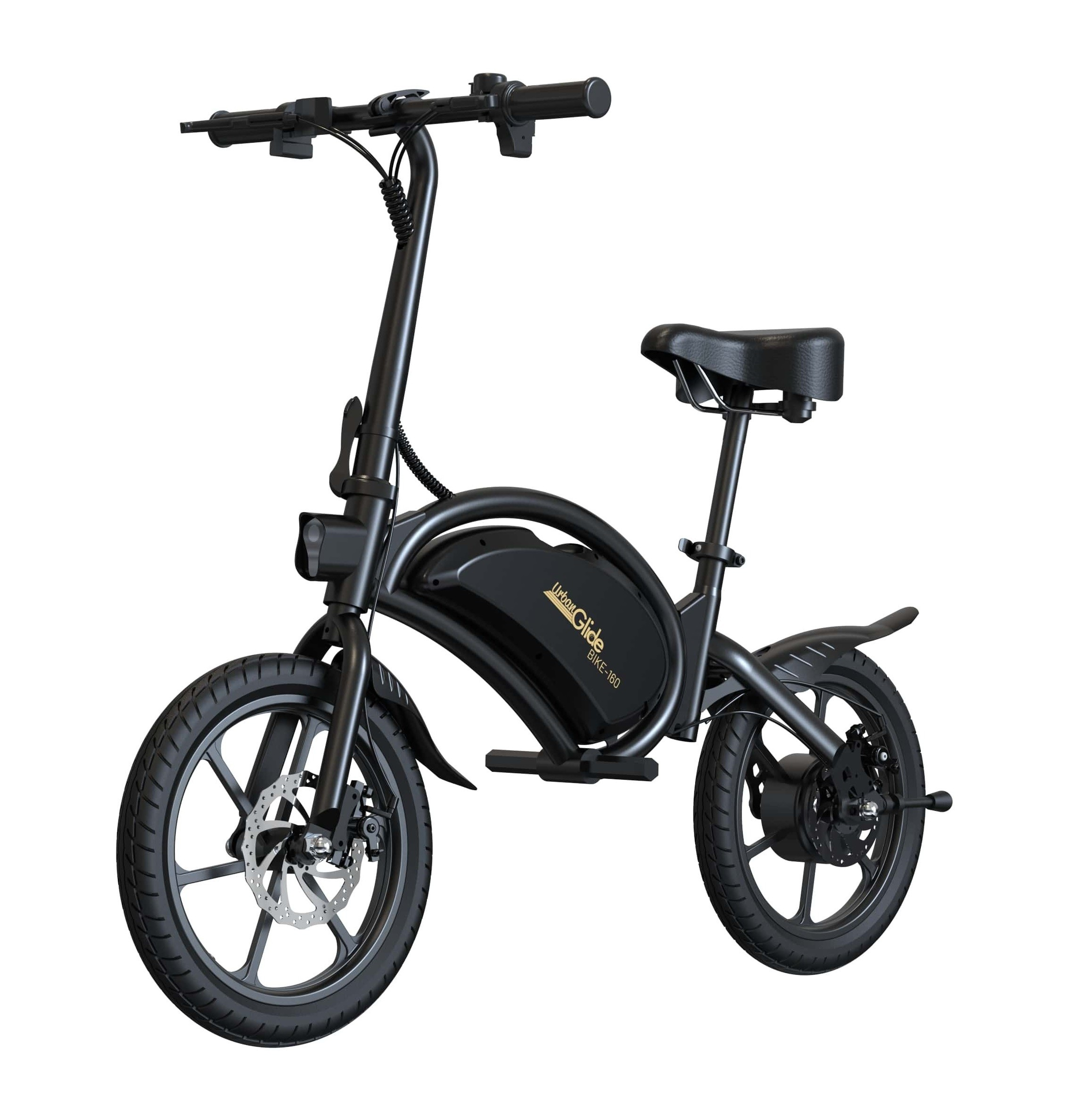 Patinete eléctrico - Draisiana UrbanGlide e-bike 160 - Ruedas 16’’ - 350W - 6Ah URBANGLIDE, 350 W, 120 kg, 6000 mAh, 25 km/h, Negro