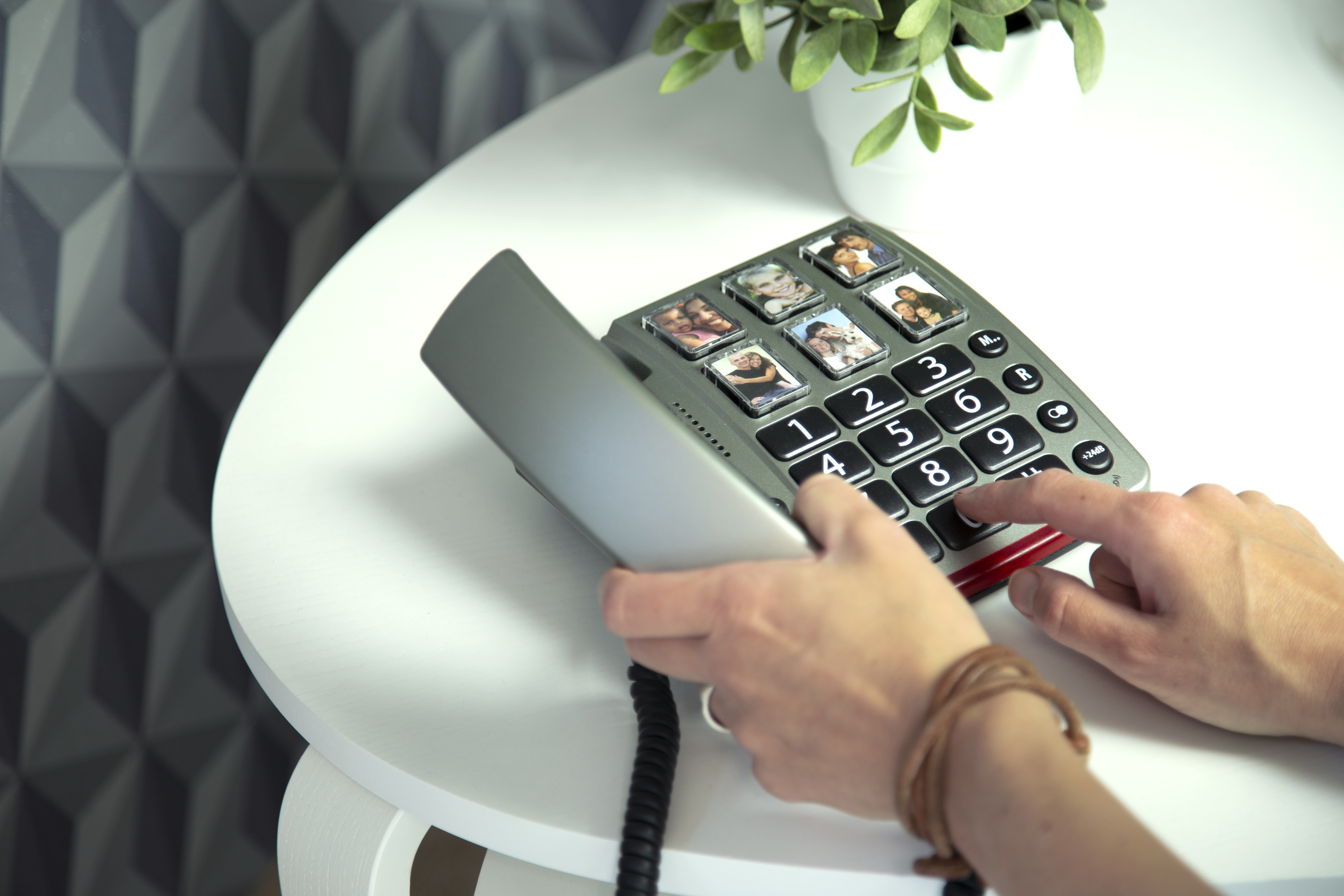 Tischtelefon Zahlentasten großen - Bürotelefon schnurgebunden TX-560 Fototasten mit und PROFOON großen -
