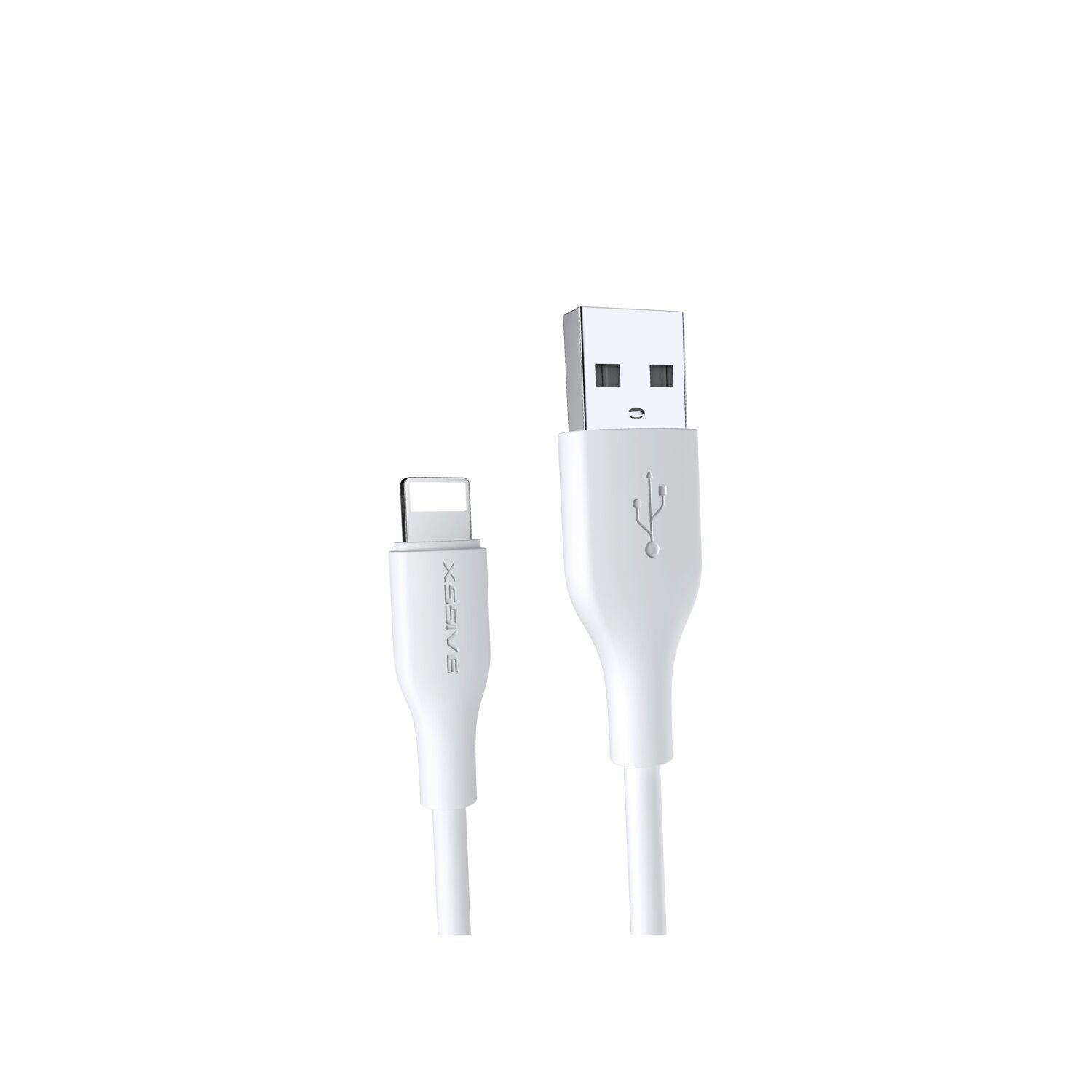 COFI Meter 2.4A iOS, USB 2 zu Ladekabel, Weiß