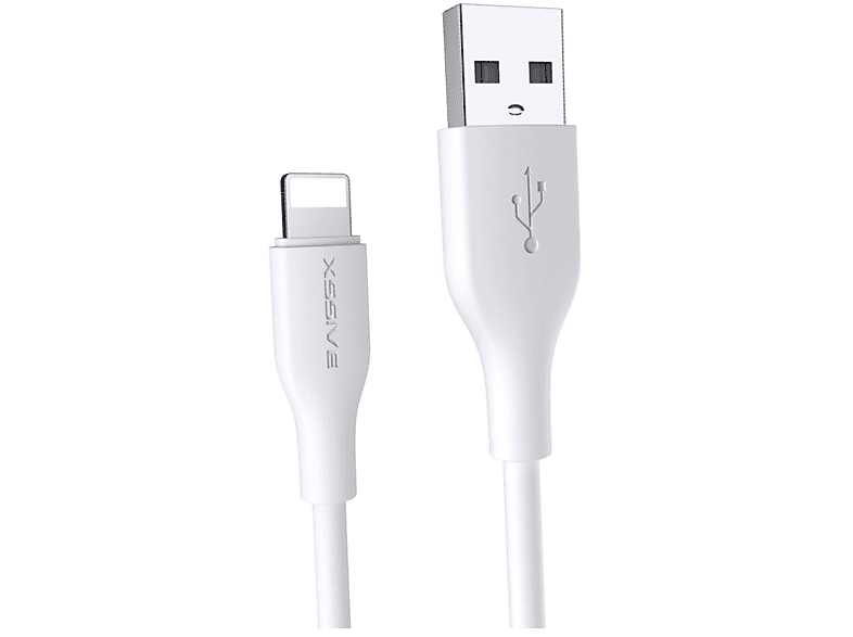 COFI 2.4A 2 Meter USB zu iOS, Ladekabel, Weiß