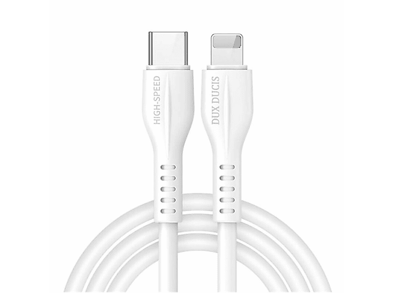 DUX DUCIS 20W 2,22A 1m USB Typ C auf iOS, Ladekabel, Weiß | Ladegeräte & Kabel