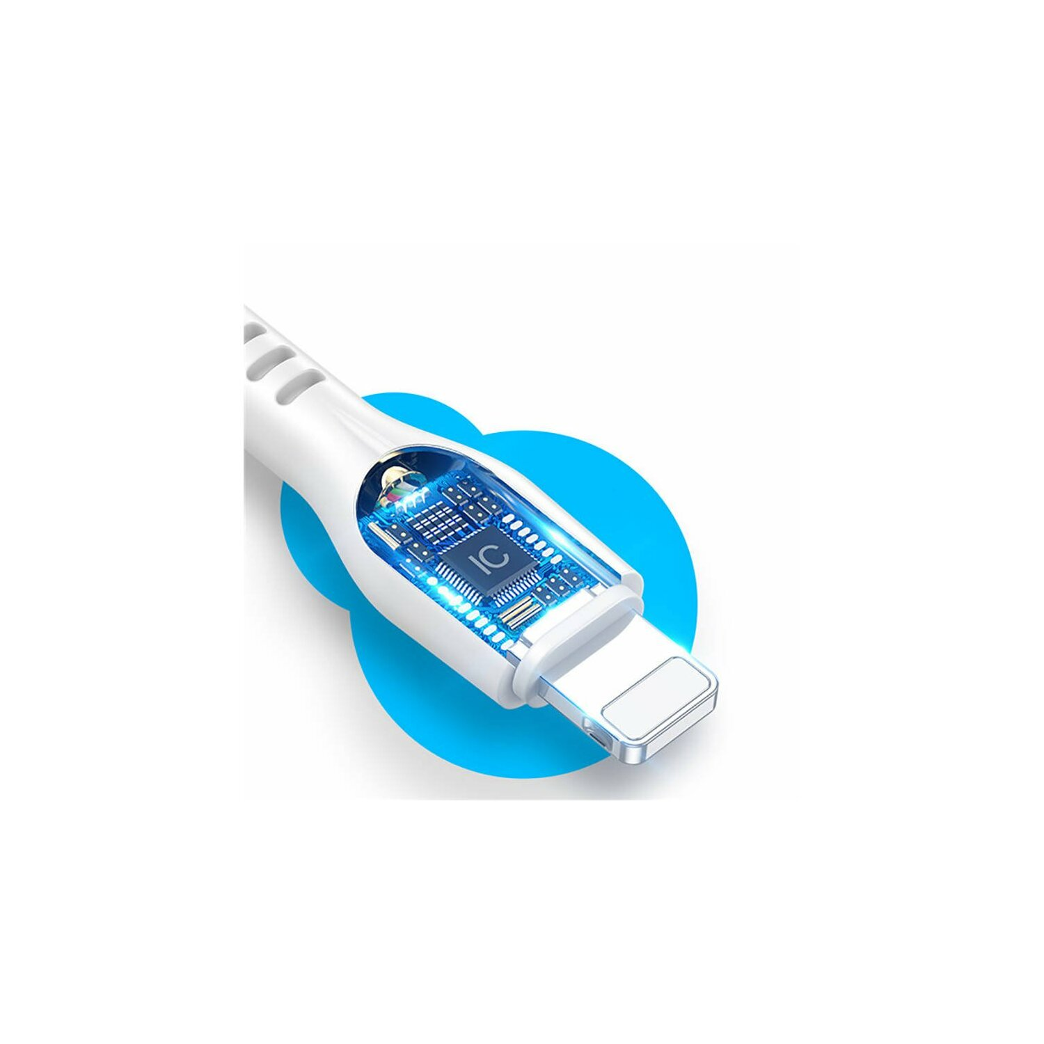 20W Ladekabel, auf DUCIS Typ DUX 1m C USB iOS, Weiß 2,22A