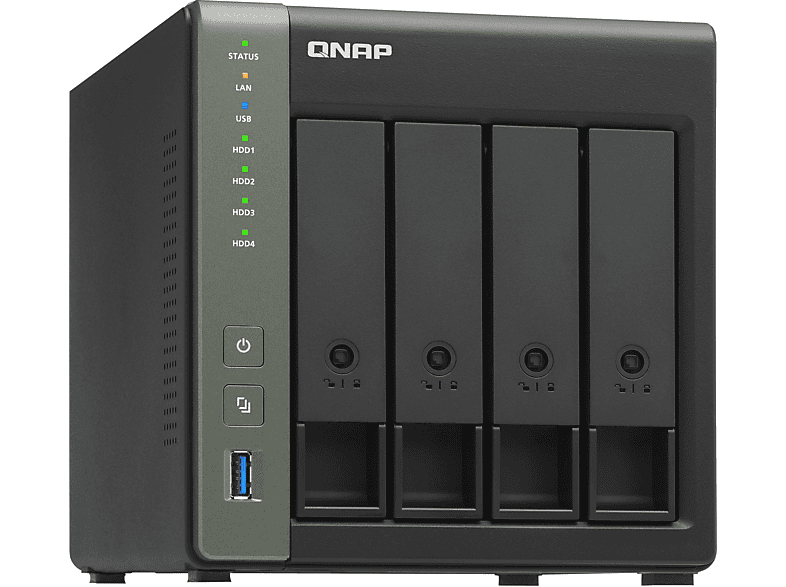 QNAP SYSTEMS TurboNas TS-431X3-4G 40TB (= mit 4x Festplatte WD 10TB RED PLUS) 40 TB 3,5 Zoll extern