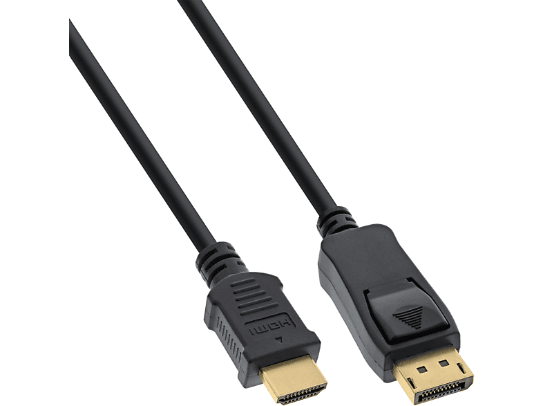 INLINE InLine® DisplayPort zu HDMI Konverter Kabel, schwarz, 1,5m Kabel zu / Displayport zu HDMI / VGA / DVI