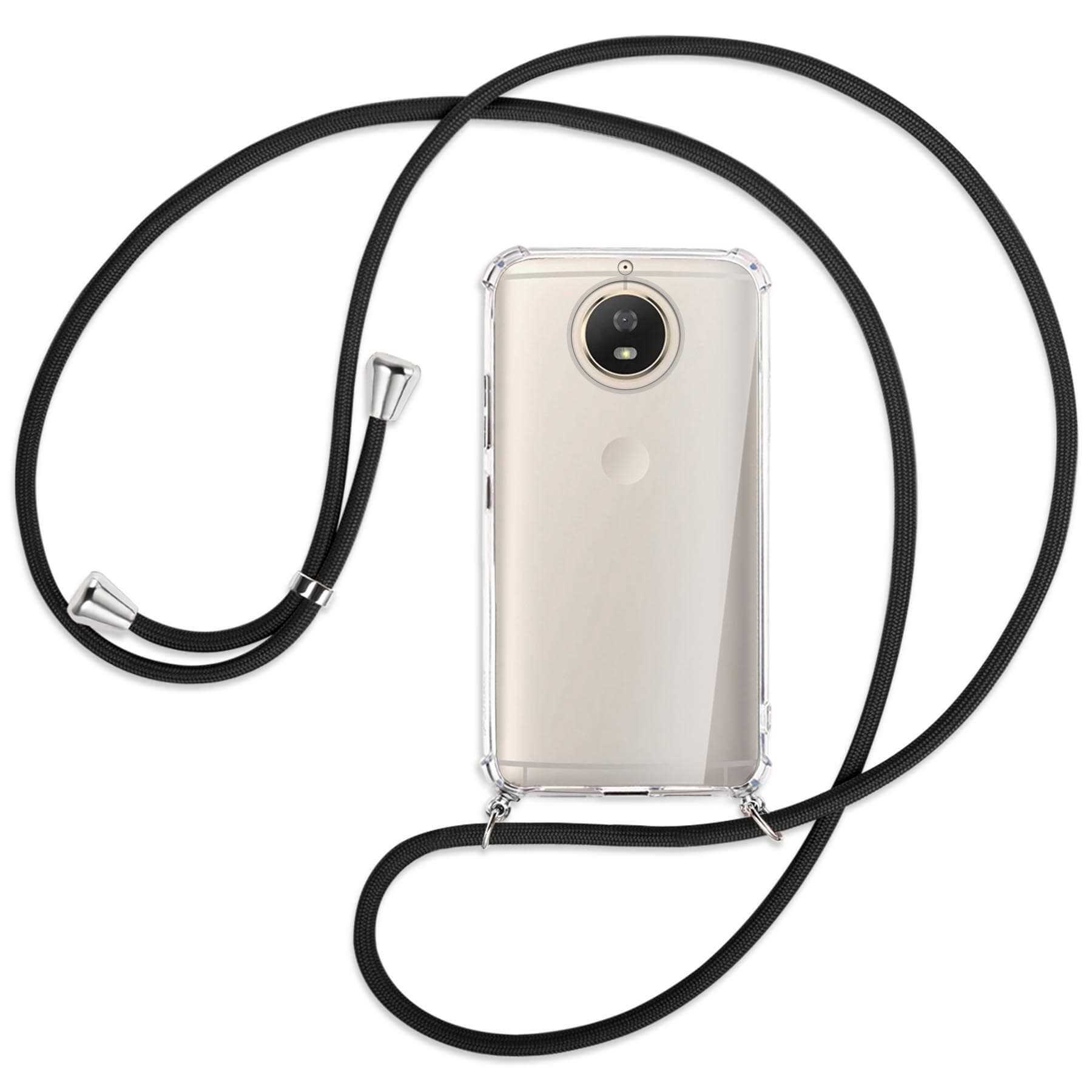 G5S, Silber Kordel, ENERGY Umhänge-Hülle Schwarz Motorola, mit MTB Moto Backcover, MORE /