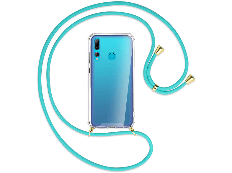 Türkis Backcover, mit Umhänge-Hülle MORE MTB Plus Gold Huawei, P / Kordel, smart 2019, ENERGY