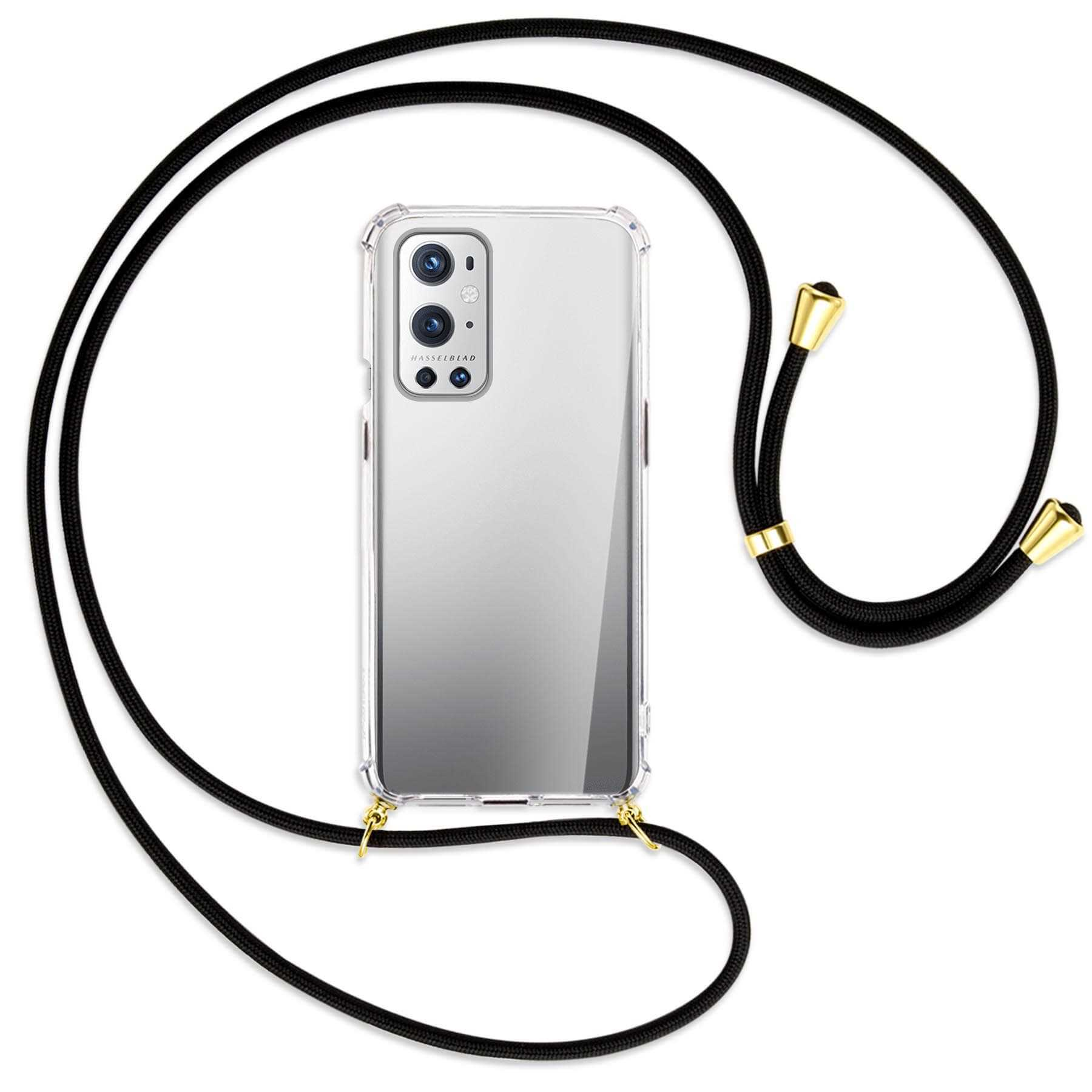 MTB MORE OnePlus, mit Umhänge-Hülle Schwarz Kordel, 9, Gold / Backcover, ENERGY