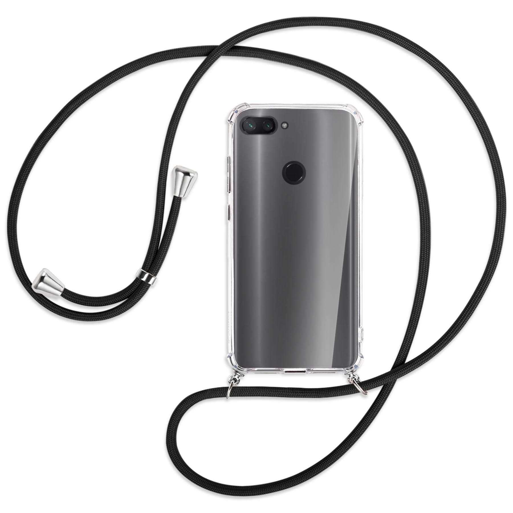 Silber 8 Lite, Mi MORE Xiaomi, Umhänge-Hülle Backcover, Schwarz MTB mit ENERGY / Kordel,