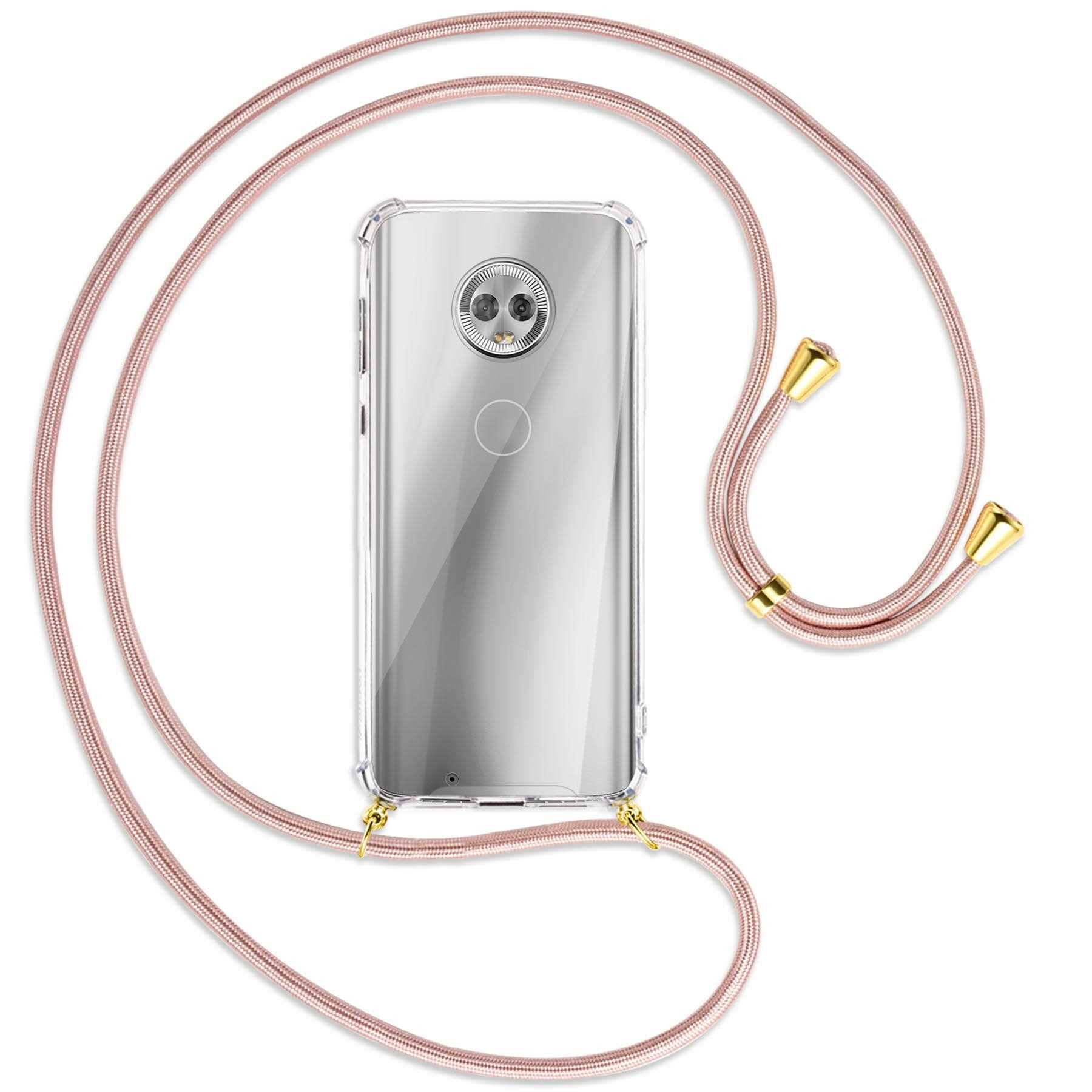 MTB Rosegold Motorola, ENERGY Moto Kordel, Umhänge-Hülle / MORE Backcover, mit Gold G6,