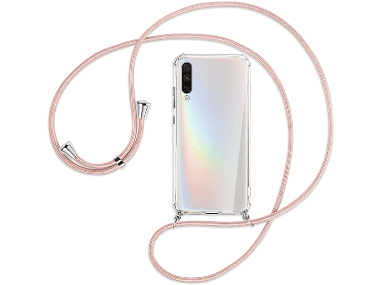 A3, Xiaomi, Rosegold Mi MORE mit MTB Silber / CC9e, ENERGY Backcover, Kordel, Umhänge-Hülle Mi