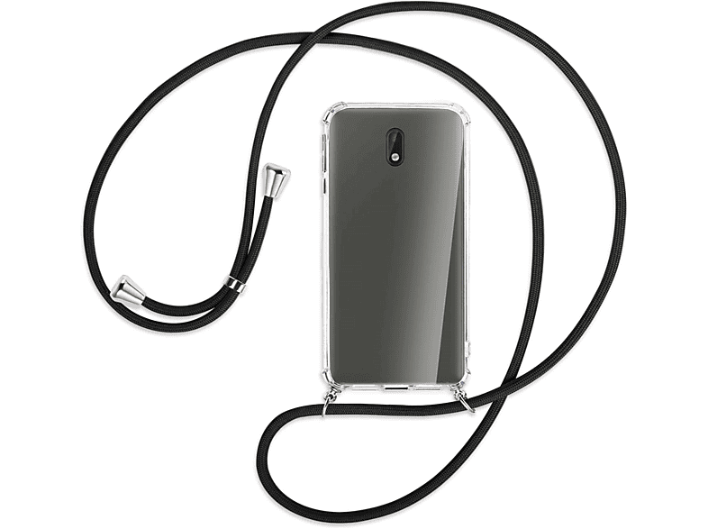 Nokia, MTB 3, ENERGY mit Schwarz Kordel, / Umhänge-Hülle MORE Backcover, Silber