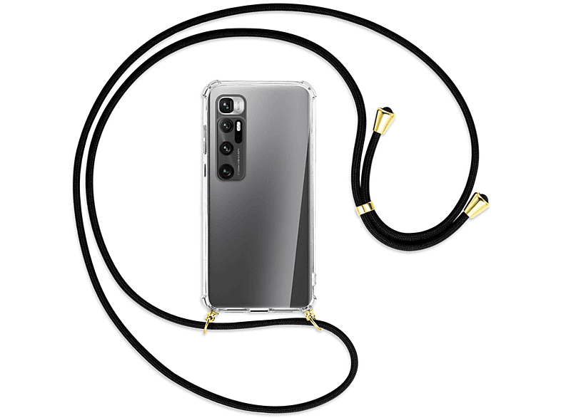 MORE mit Ultra, 10 / Mi Umhänge-Hülle Backcover, Xiaomi, Kordel, ENERGY Gold Schwarz MTB
