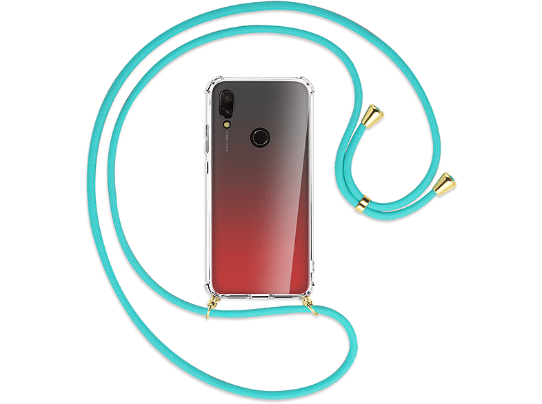 Backcover, Gold MORE Türkis 7, mit Xiaomi, / Kordel, MTB Redmi Umhänge-Hülle ENERGY