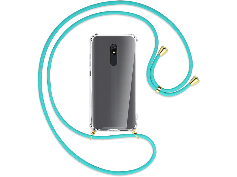 Kordel, Backcover, Redmi MORE Umhänge-Hülle Xiaomi, 8A, mit ENERGY MTB / Türkis Gold