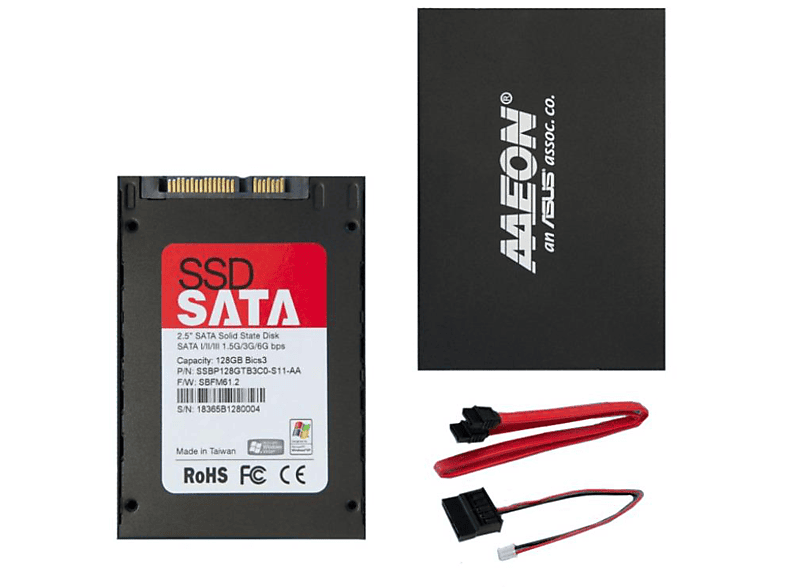 AAEON RE-EP-SS25-128AACS, 128 GB, 2,5 SSD, intern Zoll