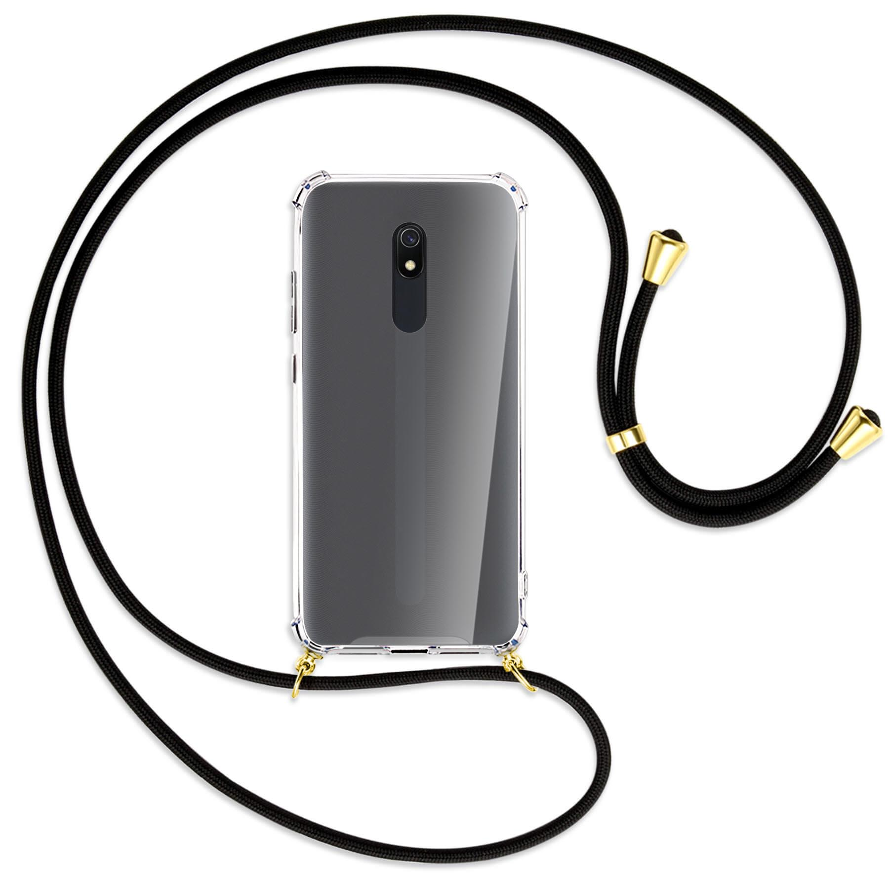MTB MORE ENERGY Umhänge-Hülle mit Redmi Xiaomi, Schwarz Gold Backcover, Kordel, 8A, 