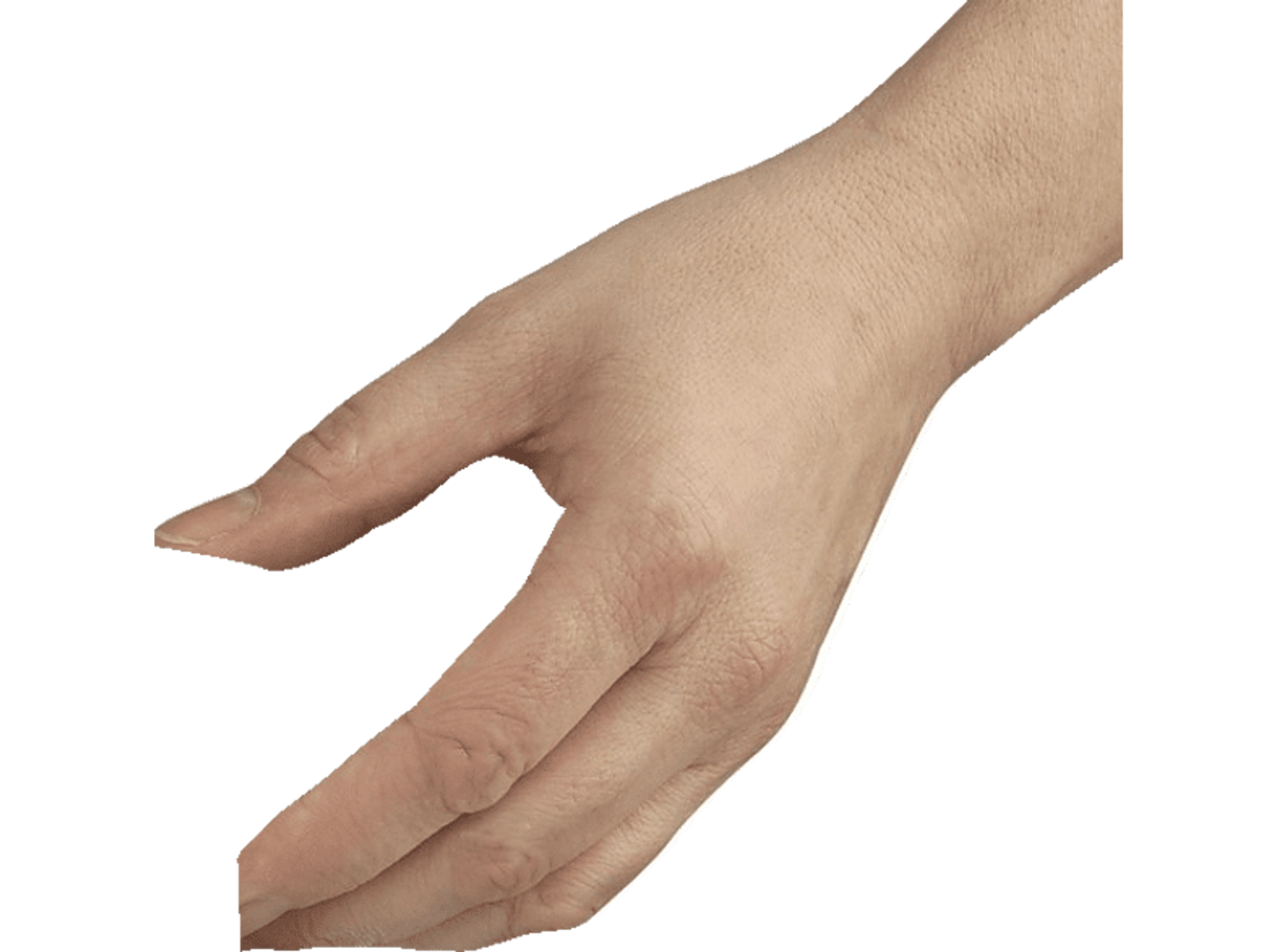 Wyciągnięta dłoń, dłonią do góry, na czarnym tle.