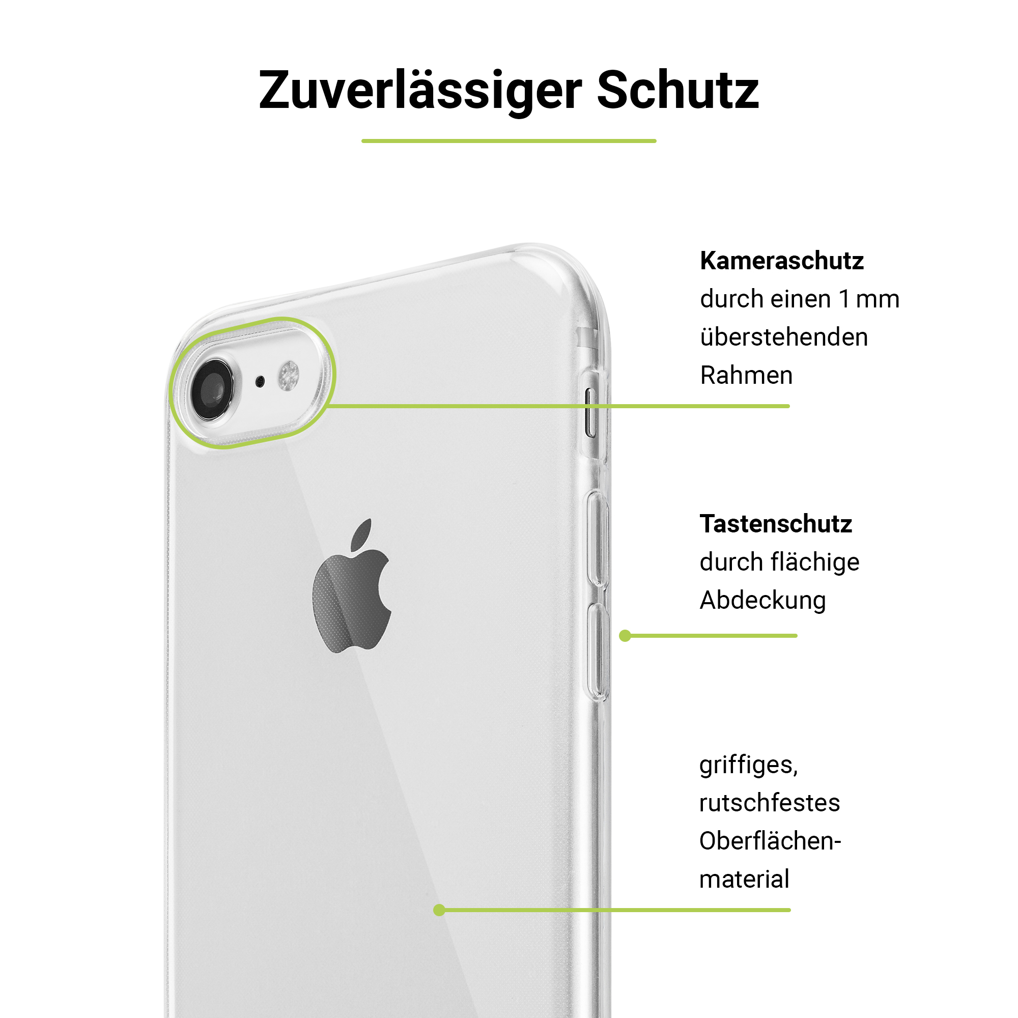 ARTWIZZ NoCase, / iPhone Plus Backcover, 7 Transparent Plus, Apple, iPhone 8