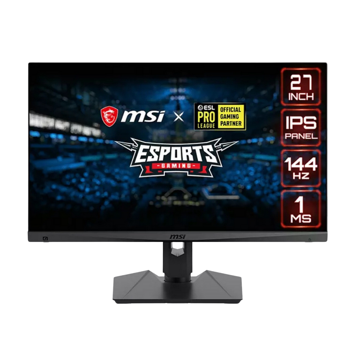 Monitor gaming - MSI OPTIX MAG274R, 27 " Full-HD, 1 ms, 144 Hz, FreeSync Premium, USB, HDMI, Negro