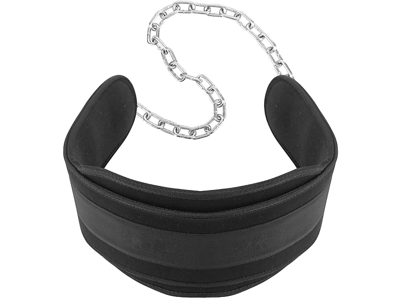 ZOOMYO Dipgürtel Fitnessgürtel, schwarz-silber