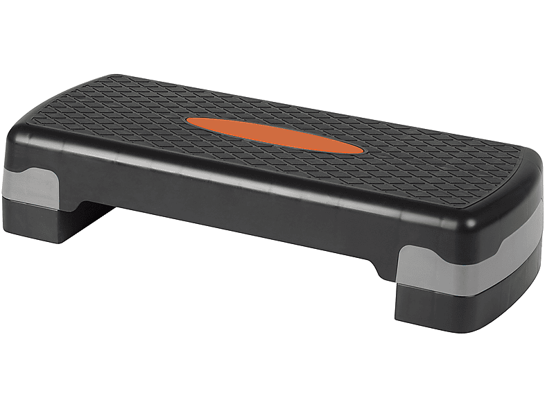 ZOOMYO Steppbrett Fitnessbrett, Stufen schwarz/orange 2 150 für zuhause bis zu kg nutzen, Aerobic in