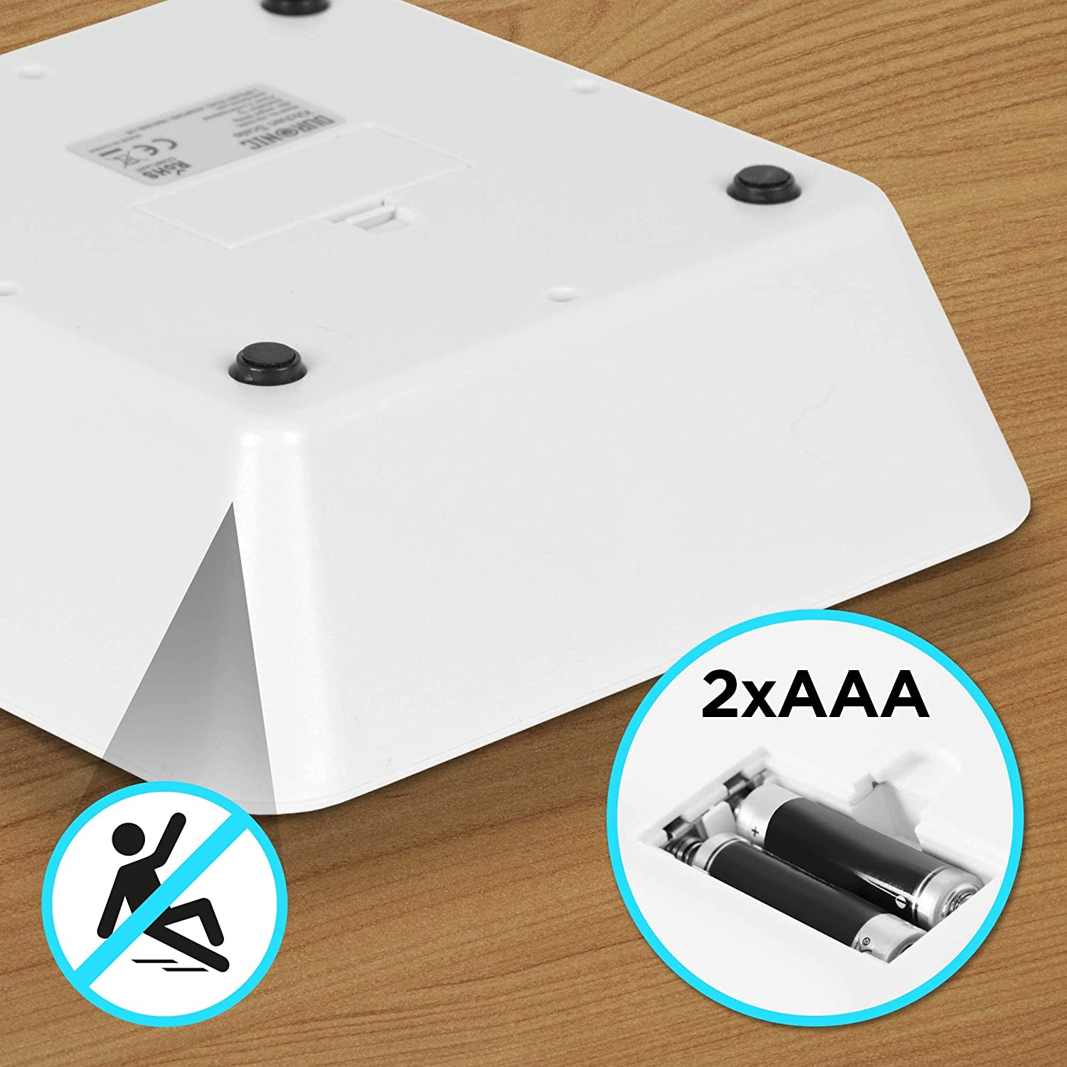 DURONIC KS100 5kg bis AAA 5 Haushaltswaage PK Digitalwaage kg mit Küchenwaage Tragkraft: Schüssel (Max. | 2x | 1,2 Lebensmittelwaage | L