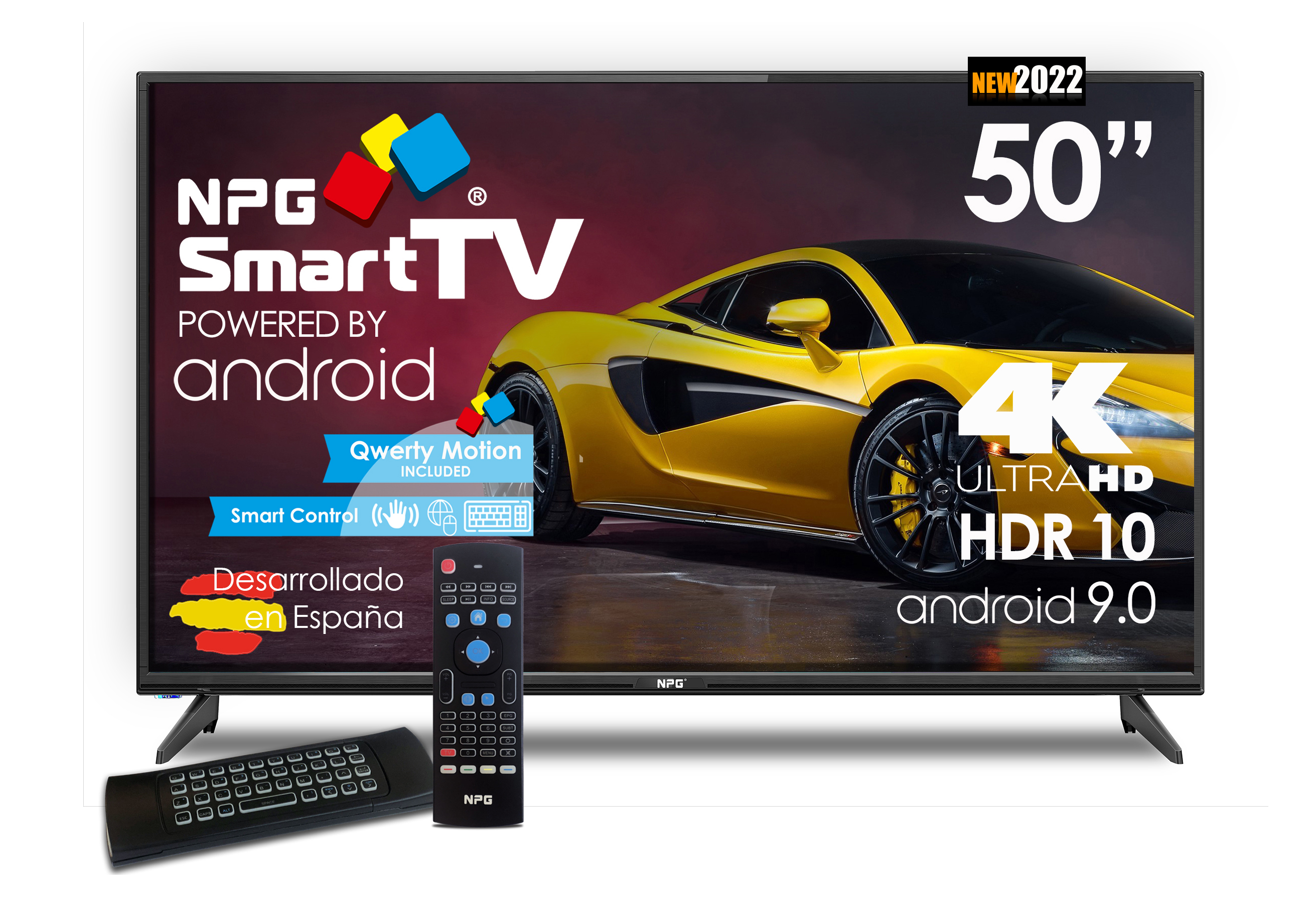 TV LED 50" S530L50U-Q - NPG, UHD 4K, Quad-Core, Smart TV, DVB-T2 (H.265), Negro