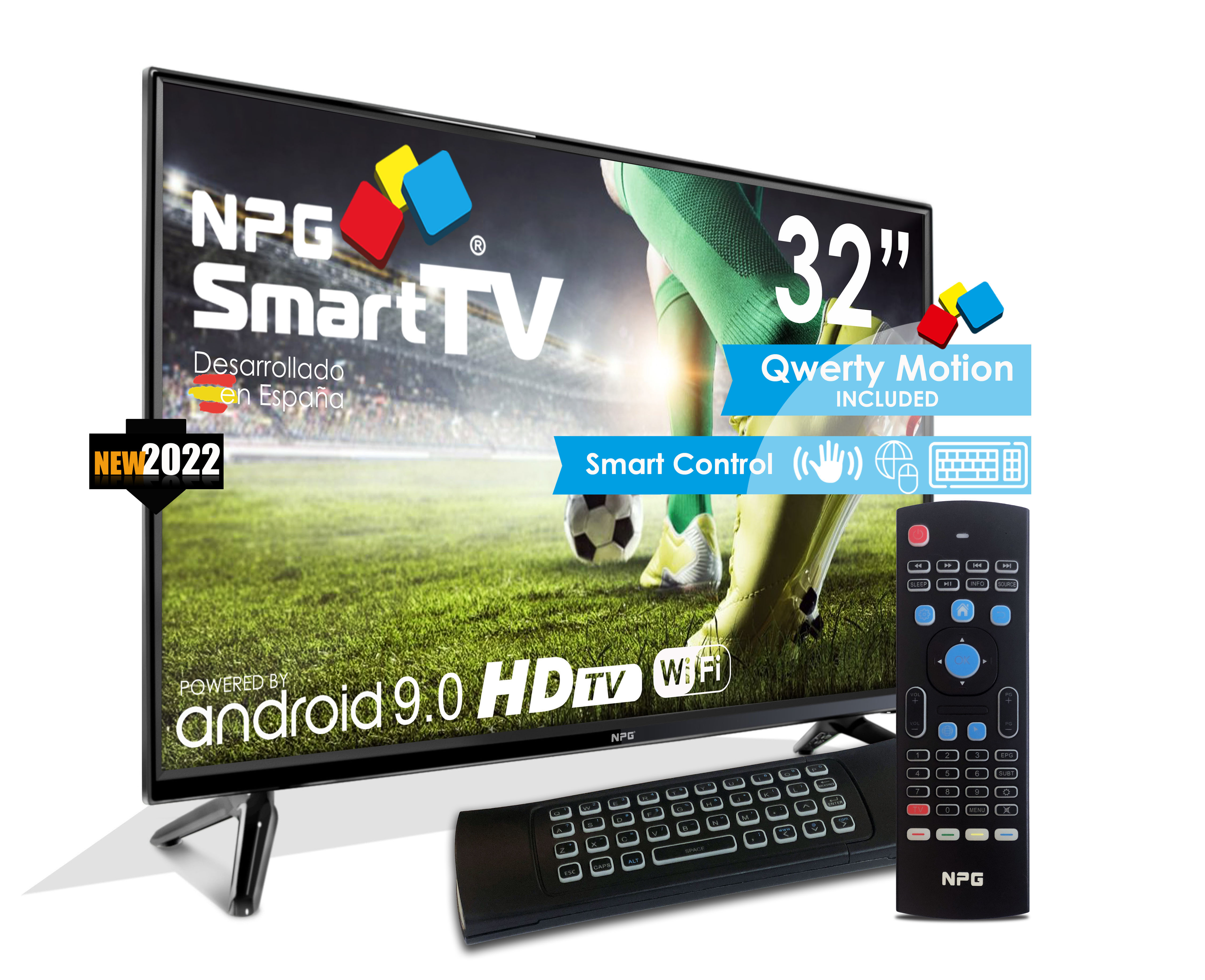 TV LED 32" S430L32H-Q - NPG, HD, Quad-Core, Smart TV, DVB-T2 (H.265), Negro